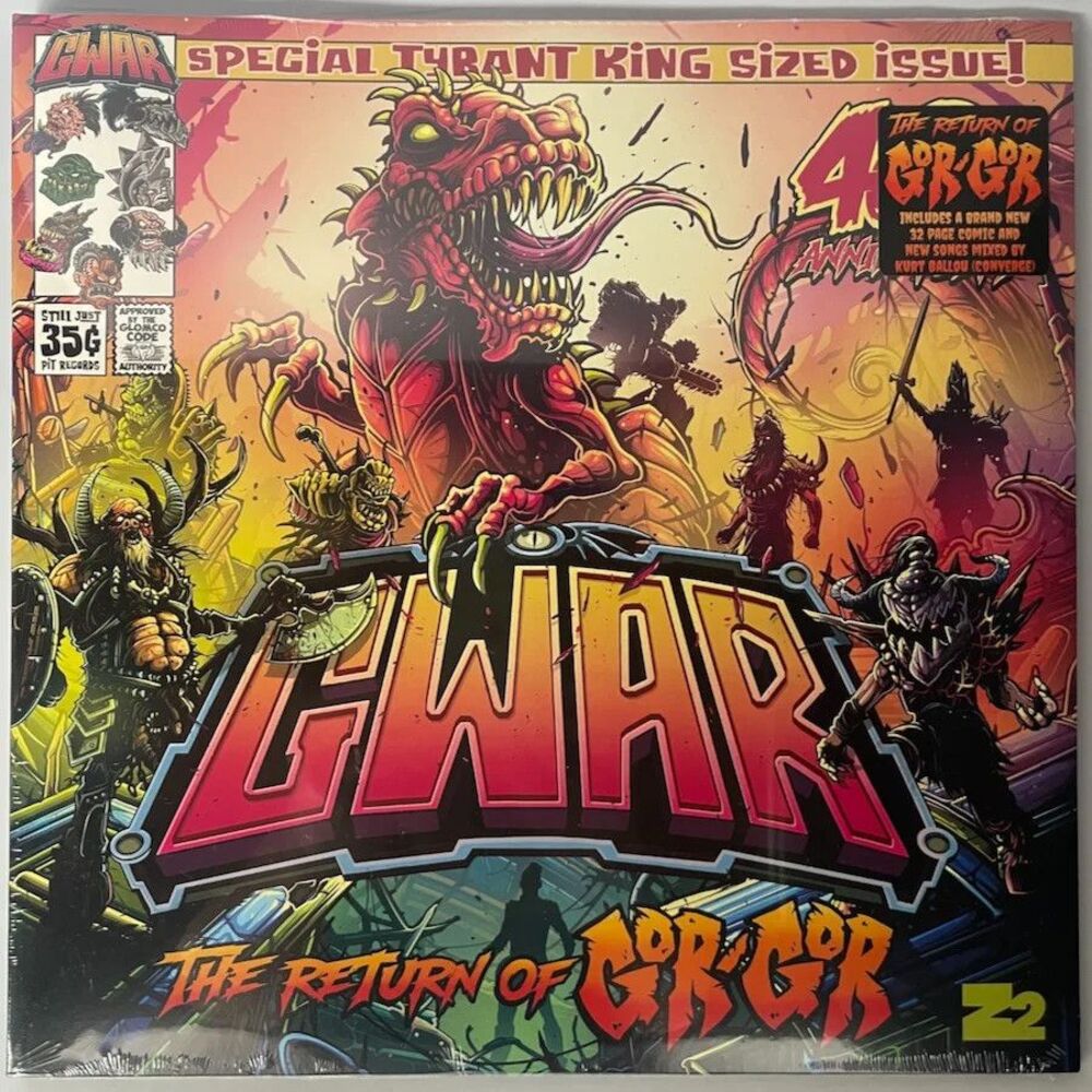 GWAR – The Return of Gor Gor NEW 180 Gram Purple Vinyl EP 32p Comic, Pit Records